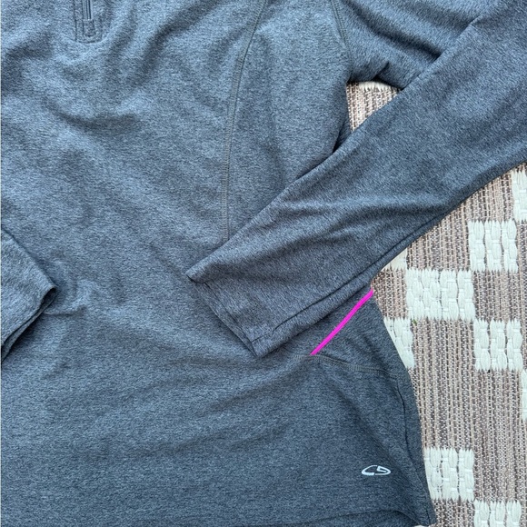 C9 by Champion Women's Long Sleeve Tee - Dark Gray with Pink Accents - Picture 2 of 3